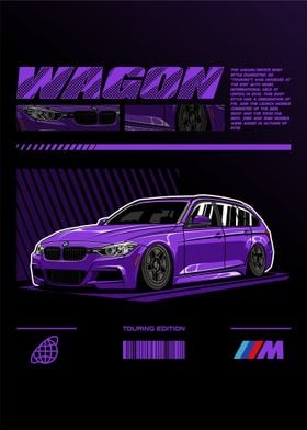 BMW F31 Wagon Touring Edition Purple