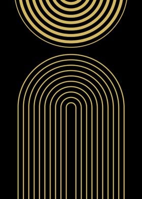 Gold Geometric Abstract Art