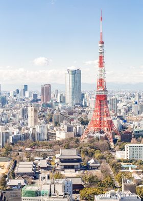 Tokyo Tower Skyline