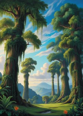 Jungle Landscape Painting