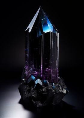 Dark tourmaline crystal Spire