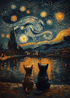 The Starry Night Dogs