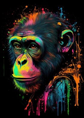 Colorful Monkey Animals