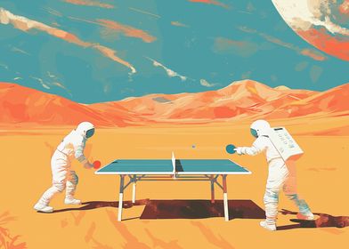 Astronaut Ping Pong Desert