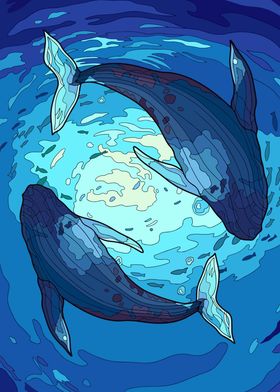 The two Whales Art