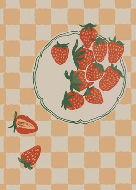 Strawberries on a Plate