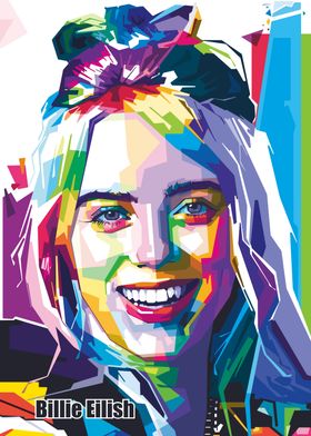 Billie Eilish Pop Art Portrait