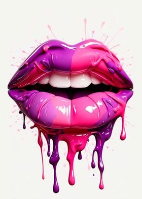 Dripping Lips Art