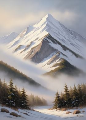 Snowy Mountain Peak