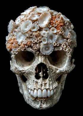 Skull with Coral Growth