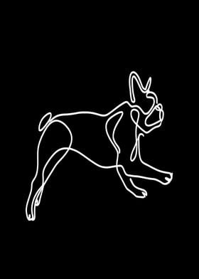 French Bulldog Line Art