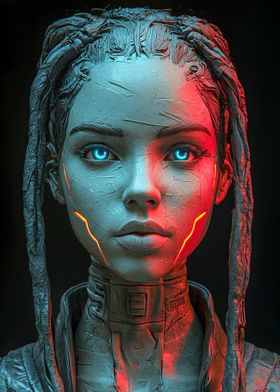 Cyberpunk Woman Portrait