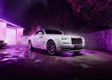 White Rolls Royce Wraith