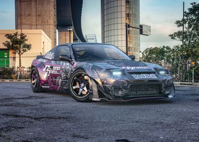 Black & Pink Modified Nissan 240SX