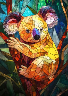 Koala Stained Glass