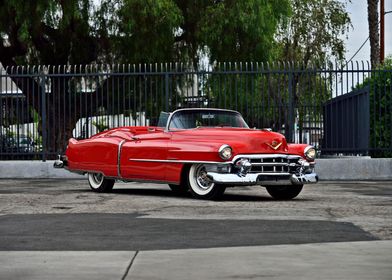 Classic Red Cadillac Convertible