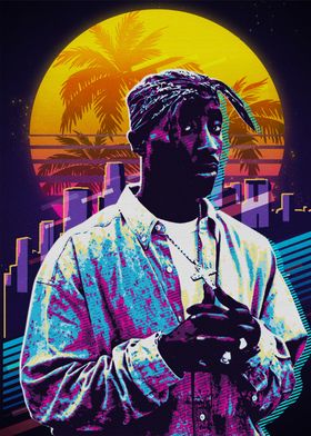 Tupac Shakur Retro Art