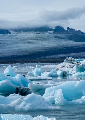 Glacier Icebergs in Iceland