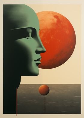 Abstract Woman and Planet