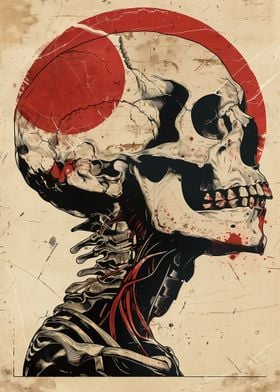 Skull with Red Circle