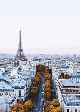 Paris Skyline with Eiffel Tower