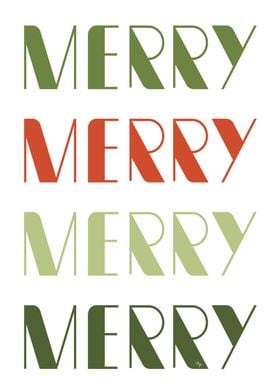 Merry Christmas Retro Typography