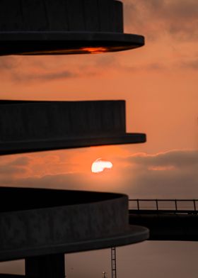 Sunset Through Concrete in Paris