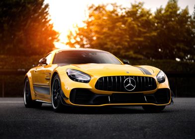 Yellow Mercedes-AMG GT