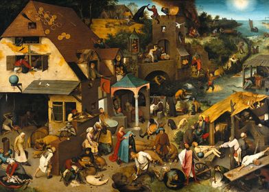 Netherlandish Proverbs Painting