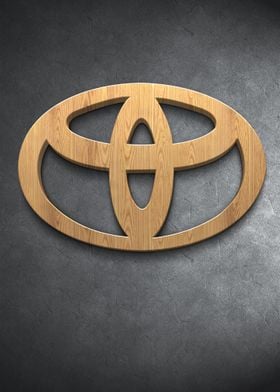 Toyota Logo Wood