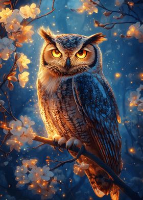 Owl in Moonlight