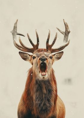 Red Deer in winter