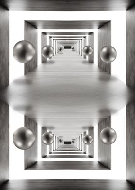 Metallic Sphere Corridor