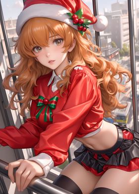 Anime Girl in Santa Hat Waifu