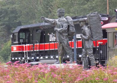 Pioneers Train & Statue Memorial