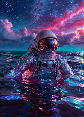 Astronaut in Cosmic Sea