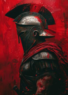 Spartan Warrior in Red