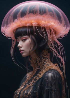 Girl with Jellyfish Headpiece