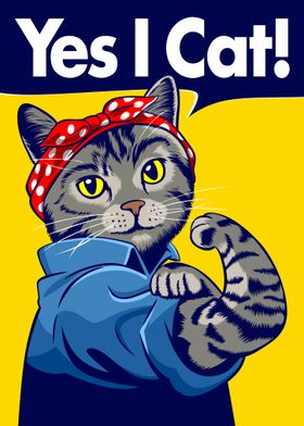 Yes I Cat Poster