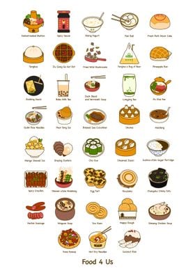 Food 4 US - Chinese Food Illustration