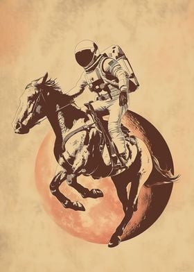 Astronaut Rodeo Moon