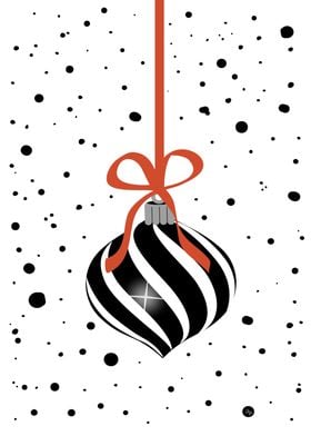 Black & White Christmas Ornament