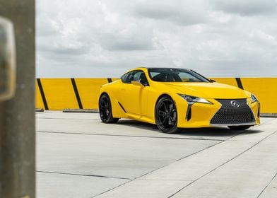 Yellow Lexus LC 500