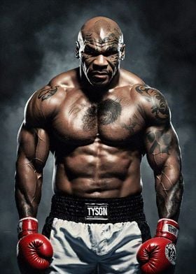 Mike Tyson Boxing Portrait