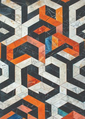 Geometric Marble Pattern