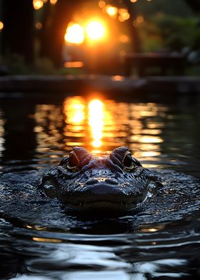 Alligator Sunset