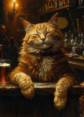 Cat at the Bar