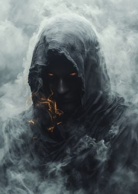 Dark Figure in Smoke