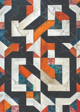 Geometric Marble Pattern