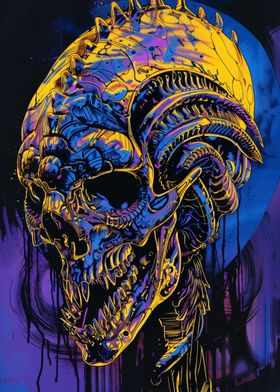 Alien Skull Art